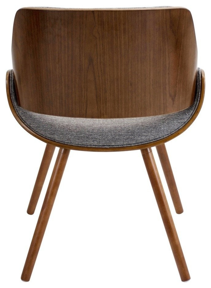 lumisource Fabrizzi Chairs in Walnut Wood, Gray