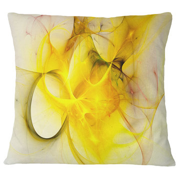 Light Yellow Nebula Star Abstract Throw Pillow, 18"x18"