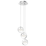 Elan Lighting - Elan Lighting 84145 Baylin - 9.75" 3 LED Cluster Pendant - Baylin takes the shape of the orb in new directionBaylin 9.75" 3 LED C Chrome White Acrylic *UL Approved: YES Energy Star Qualified: n/a ADA Certified: n/a  *Number of Lights: Lamp: 3-*Wattage: LED bulb(s) *Bulb Included:Yes *Bulb Type:LED *Finish Type:Chrome
