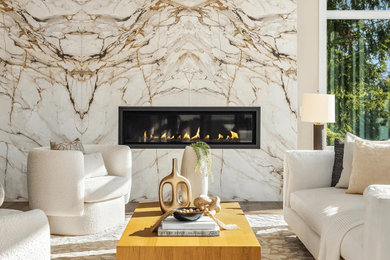 Example of a minimalist living room design in Seattle