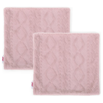Bordeaux Pillow Cover, Pink, Set of 2