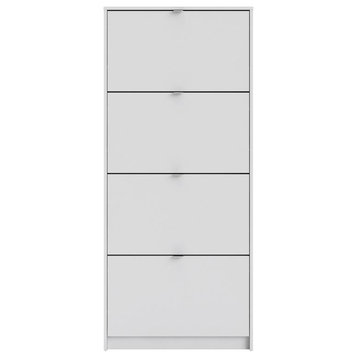 Bright 4 Drawer Shoe Cabinet