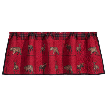 Quilted Woodland Plaid Valance, 84"x18"