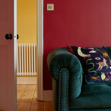 Red eclectic lounge