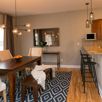 Transitional + Contemporary Dining Room: A Gorgeous Mix of Black, White & Wood
