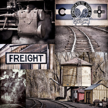 Fine Art Photograph, Historic Train Collage I, Fine Art Paper Giclee