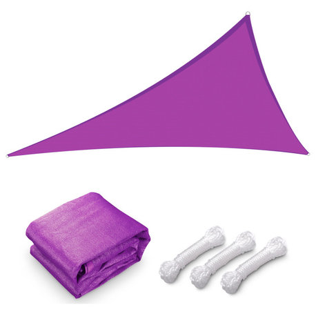Yescom 28 Ft 97% UV Block Triangle Sun Shade Sail Canopy Patio Awning Shelter