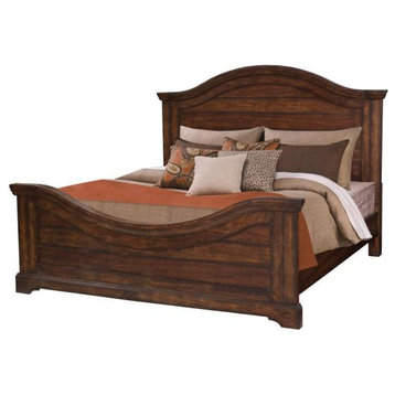 American Woodcrafters Stonebrook Panel Bed, Tobacco, King