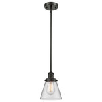 Innovations Lighting - Small Cone 1-Light Pendant, Oil Rubbed Bronze, Clear - Looking for the sleek style of the Ballston but the ability to add a little flair? The Ballston Urban can be fitted with any of the glass or metal shades from the Franklin collection to create a custom fixture that fits your needs.