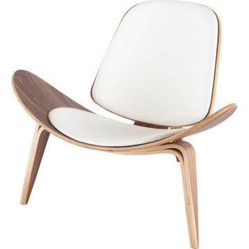Nuevo Furniture Artemis Occasional Chair in Brown/White