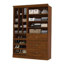 Versatile by Bestar 61'' Classic kit in Tuscany Brown - Closet Organizers