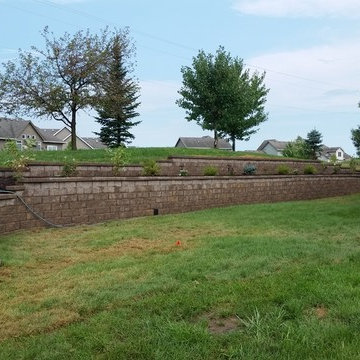Backyard Patio and Retaining Wall