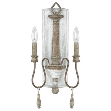 Austin Allen & Co Zoe - Two Light Wall Sconce, French Antique Finish