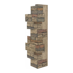 136-36-STACKED STONE VENEER CORNER 36"H X 11"W X 1 1/4"D - Wall Panels