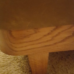 oak and leather bed frame - Bed Frames
