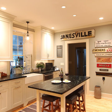 Inset Sink Base Cabinet with Valance Toe and Farmhouse Sink