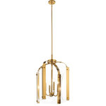 Kichler Lighting - Kichler Lighting 52024FXG Pytel - Four Light Large Foyer Pendant - Pytel takes the classic cage fixture in new (and mPytel Four Light Lar Fox Gold Clear Acryl *UL Approved: YES Energy Star Qualified: YES ADA Certified: n/a  *Number of Lights: Lamp: 4-*Wattage:60w B bulb(s) *Bulb Included:No *Bulb Type:B *Finish Type:Fox Gold