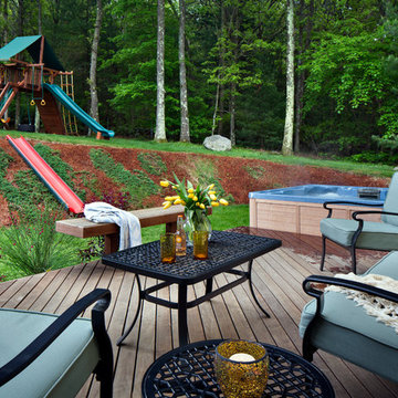 Pressure Treated Deck with Hot Tub