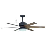 Litex - Litex RS54EB6LR Rossman - Single Light LED Ceiling Fan - No. of Rods: 8.00  Mounting DirRossman Single Light Bronze Cherry/Driftw *UL Approved: YES Energy Star Qualified: YES ADA Certified: n/a  *Number of Lights: Lamp: 2-*Wattage:6.5w Medium Base LED (A15) bulb(s) *Bulb Included:Yes *Bulb Type:Medium Base LED (A15) *Finish Type:Bronze Finish Ceiling Fan