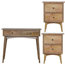 Console Table and 2 Nordic Style Bedside Tables, 3-Piece Set