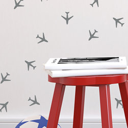 Tiny Airplanes Pattern Decals - Wall Decals