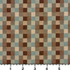 Brown And Teal Checkered Luxurious Faux Silk Upholstery Fabric By The Yard