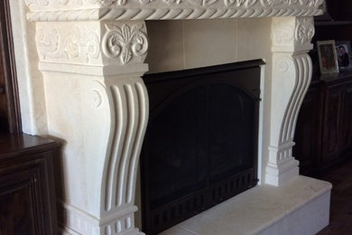 Classic limestone Fireplace # 1