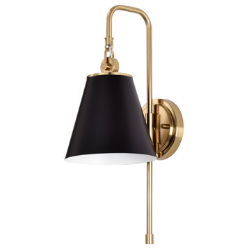 Nuvo Lighting 60/7445 Dover 19" Tall Wall Sconce - Black / Vintage Brass