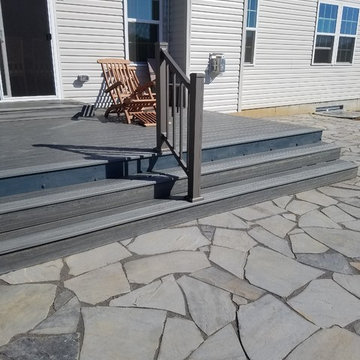 Deck with Flagstone Patio