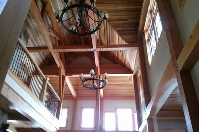 Entryway - rustic entryway idea in Portland Maine