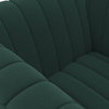 Pomini Channel Tufted Club Chair, Emerald Green Velvet