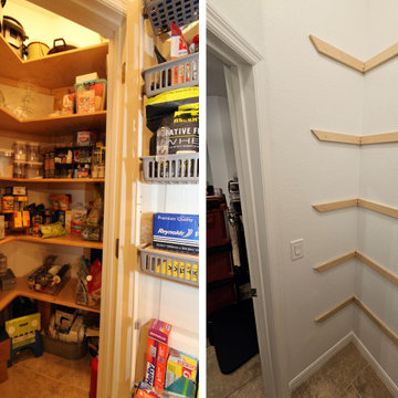 Custom Built-In Pantry Shelving System with Cleats