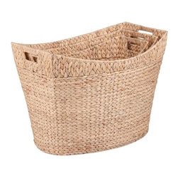 Tall Water Hyacinth Basket Set (3-Piece) - Baskets