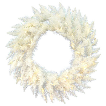 Vickerman 36" Sparkle White Wreath 100Led Wht A104237Led