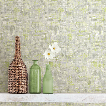 Avalon Green Weave Wallpaper