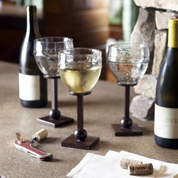 Castilian Hammered Iron Wine Glass - Wine Glasses