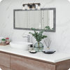 Kira Home Oakmont 28" Farmhouse / Bathroom Light, Seeded Glass Shades, Reclaimed