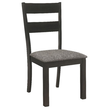 Coaster Jakob Wood Dining Chairs with Ladder Back in Black