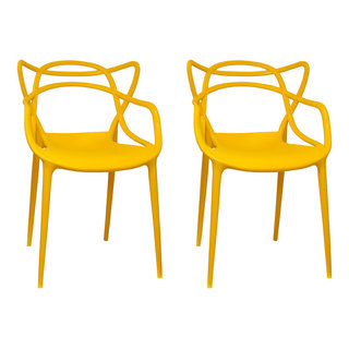 Mod Made Modern Plastic Loop Dining Chair, Set of 2 - Midcentury - Outdoor Dining  Chairs - by Mod Made | Houzz