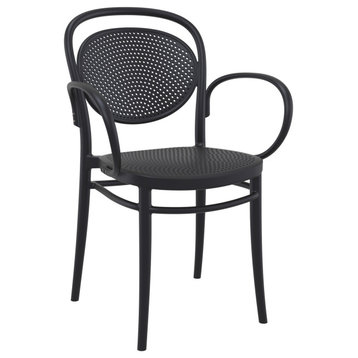 Marcel XL Resin Outdoor Arm Chair Black