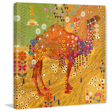 "Camels of Thar" Painting Print on Canvas by Evelia