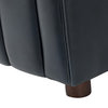 83" Genuine Leather Sofa, Navy