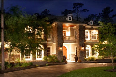 Mediterranean exterior home idea in Houston