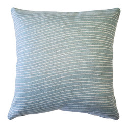 Pillow Decor - Meraki Paradiso Blue Throw Pillow 19x19, with Polyfill Insert - Decorative Pillows