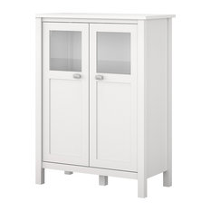 Bush Furniture Broadview Bathroom Storage Cabinet in Pure White