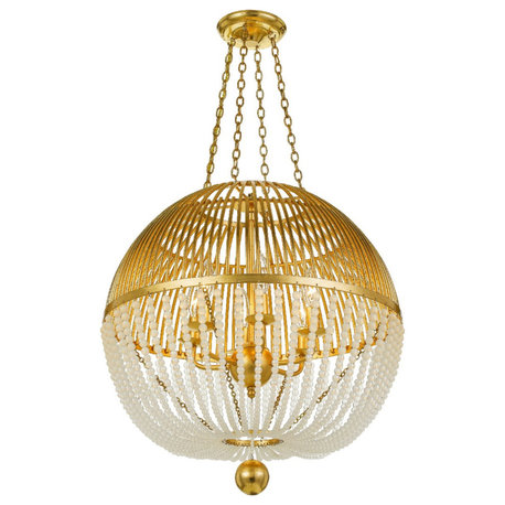 Crystorama Duval 6 Light Chandelier DUV-626-GA - Antique Gold