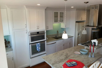 Example of a minimalist kitchen design in San Diego