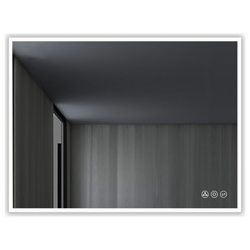 Fogless, Dimmable, Color Temperature Adjustable LED Mirror, 48x36