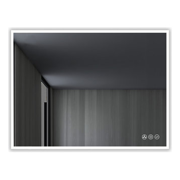 Fogless, Dimmable, Color Temperature Adjustable LED Mirror, 48x36