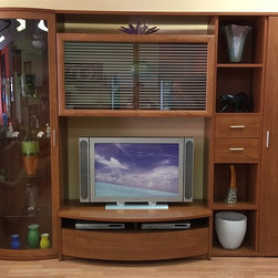 Cherry Wall Unit Composition JA-64 | Made in Italy - $2,799.00 - Entertainment Centers And Tv Stands